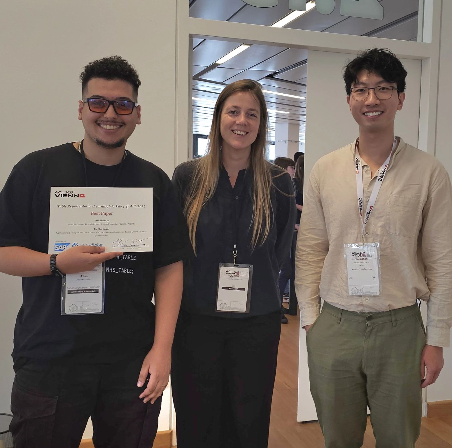 Award moment at ACL 2025